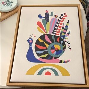 Framed snail canvas